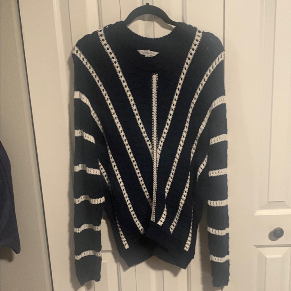 Blue and White Striped Sweater..size Medium..NWT